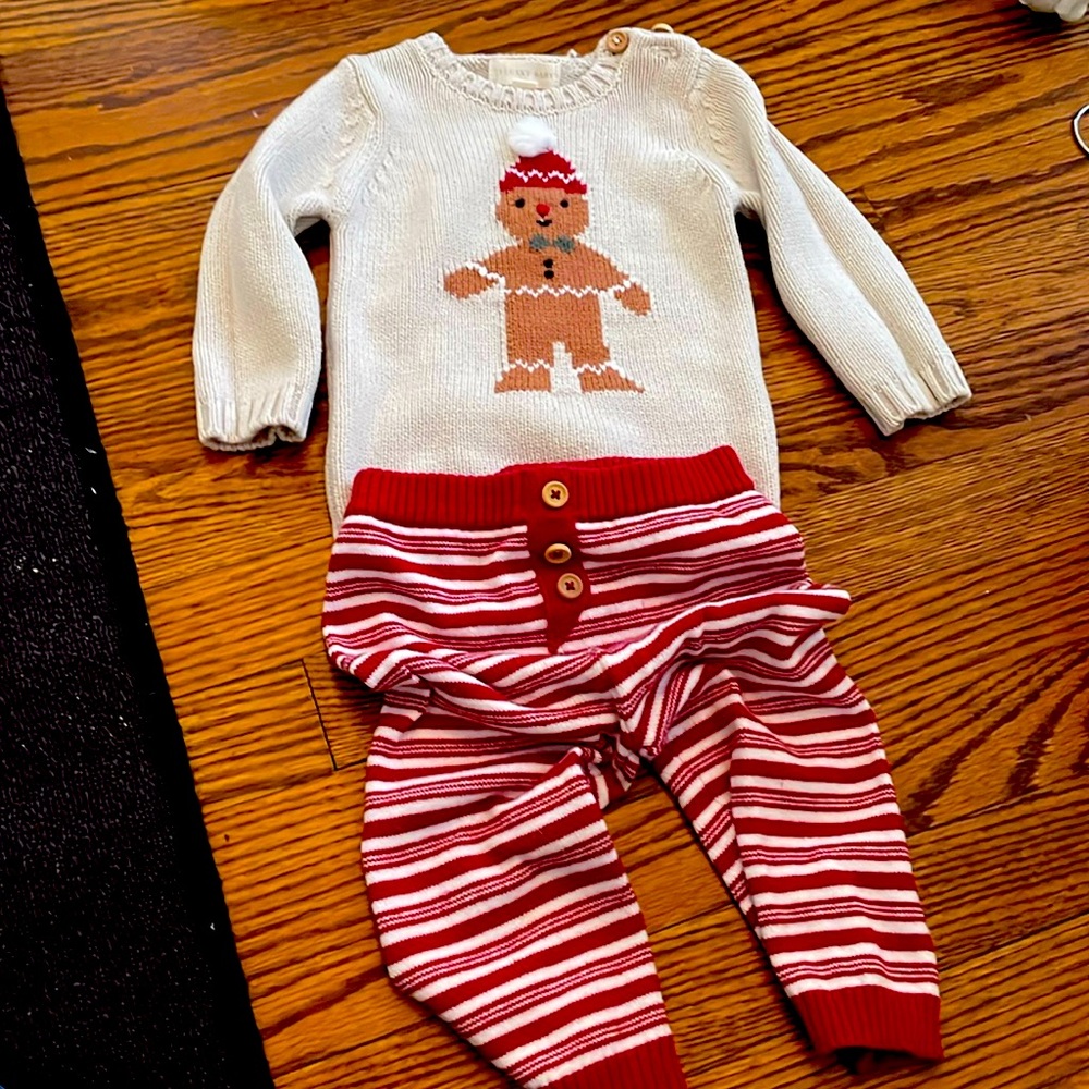 Elegant Baby Gingerbread Sweater Outfit